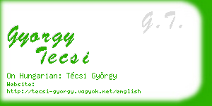 gyorgy tecsi business card