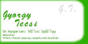 gyorgy tecsi business card